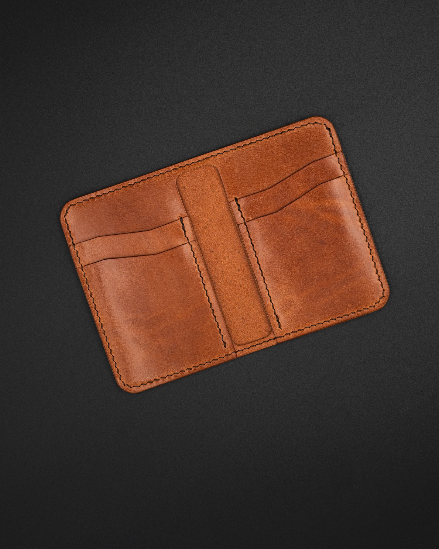 The Blue Ridge - Vertical Bifold Wallet in Traditional Harness (Buck Brown)