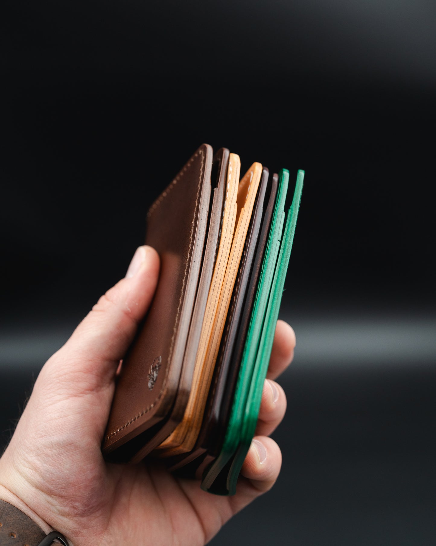 The Blue Ridge - Minimalist Leather Bifold Wallet in Multiple Colors