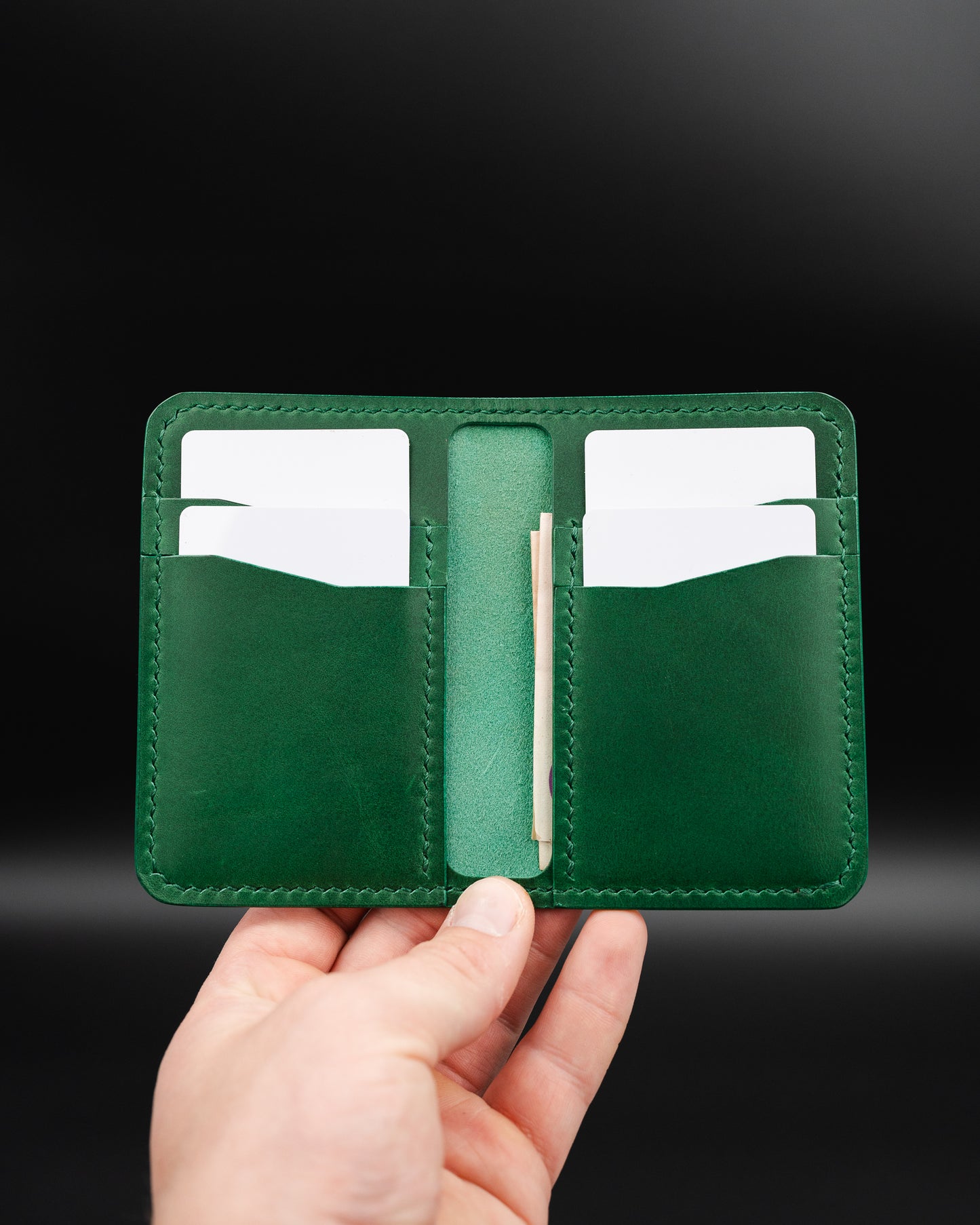 The Blue Ridge - Minimalist Leather Bifold Wallet in Multiple Colors